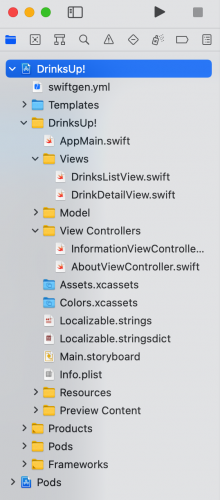 SwiftGen yml file in Project navigator