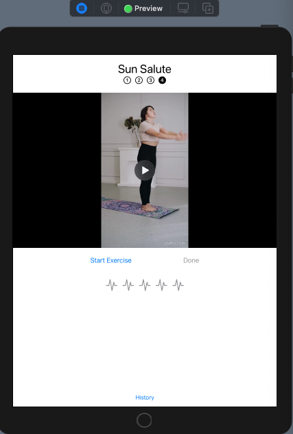 ExerciseView with disabled Done button