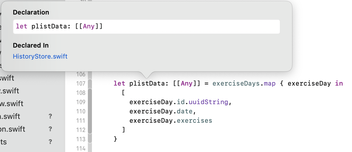 Type of plistData