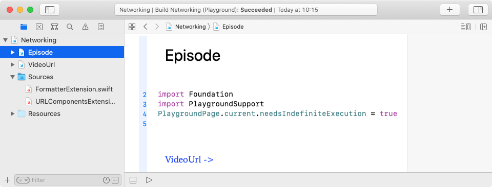 Open Episode playground page.